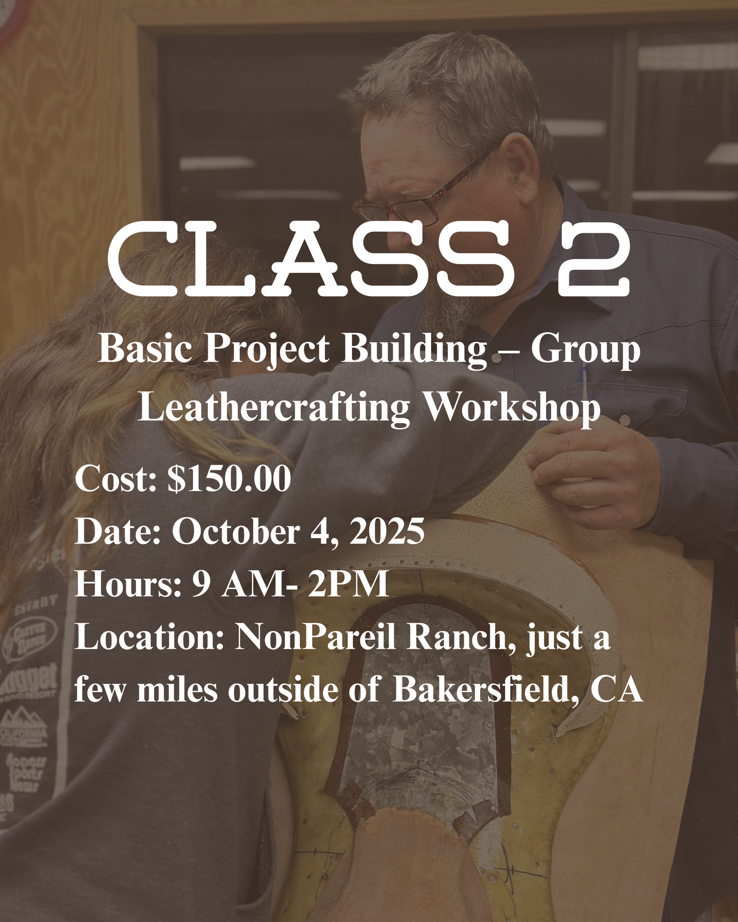 Leathercrafting Series – Class 2: Basic Project Building – Group Leathercrafting Workshop