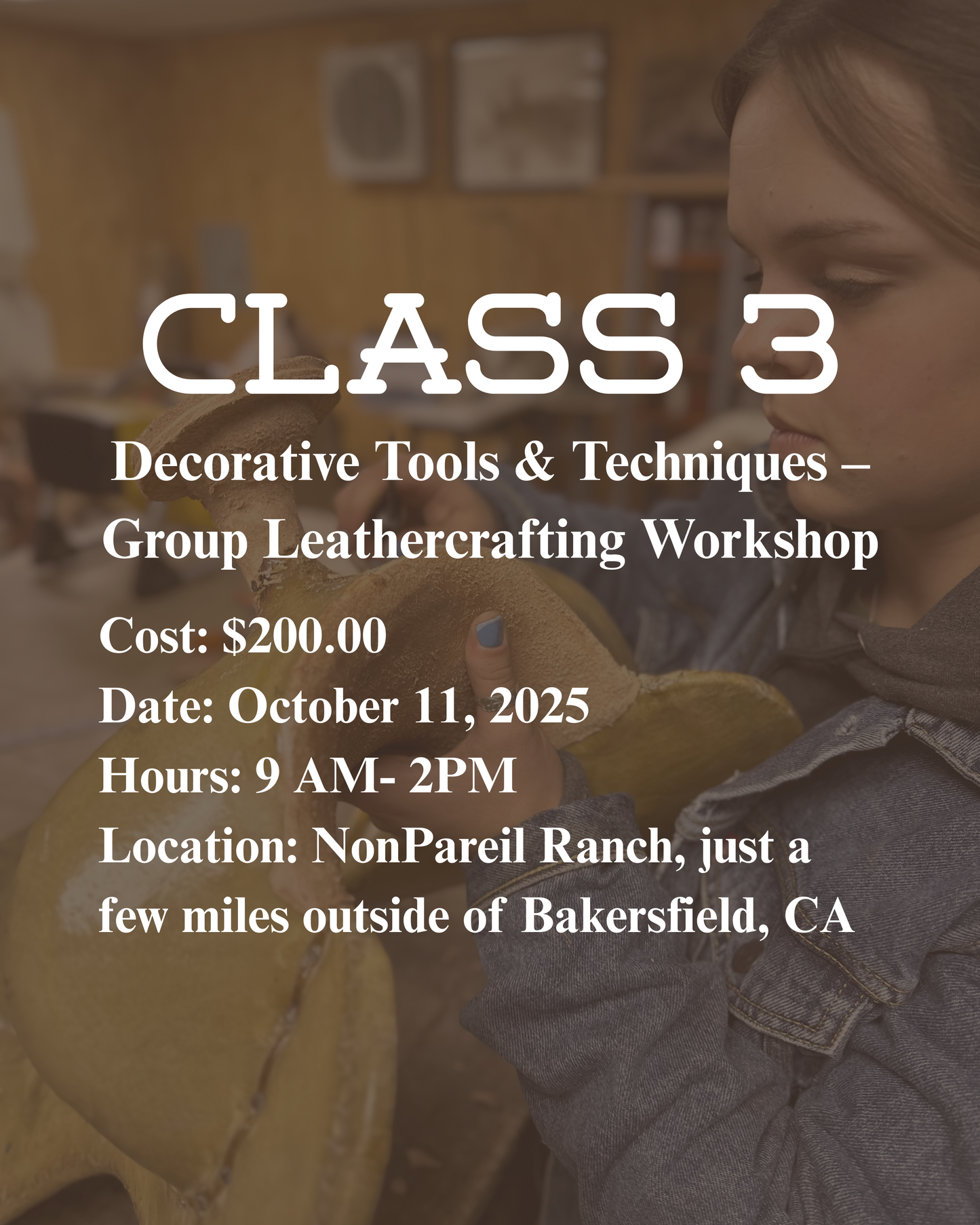 Leathercrafting Series – Class 3: Decorative Tools & Techniques – Group Leathercrafting Workshop