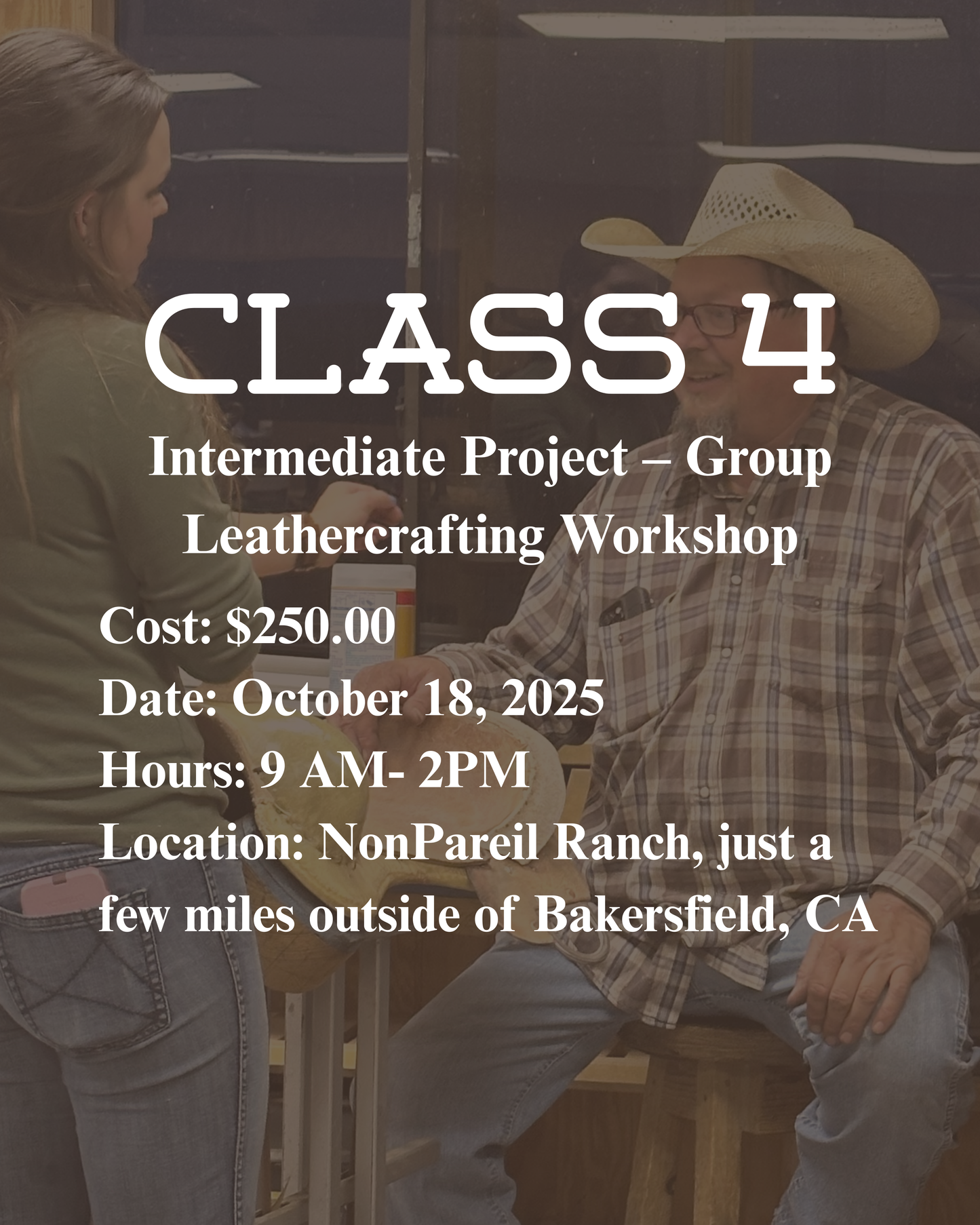 Leathercrafting Series – Class 4: Intermediate Project – Group Leathercrafting Workshop