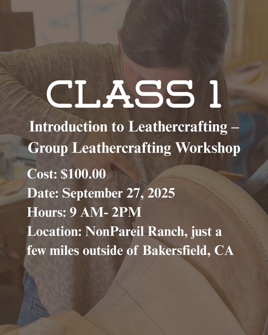 Leathercrafting Series – Class 1: Introduction to Leathercrafting – Group Leathercrafting Workshop