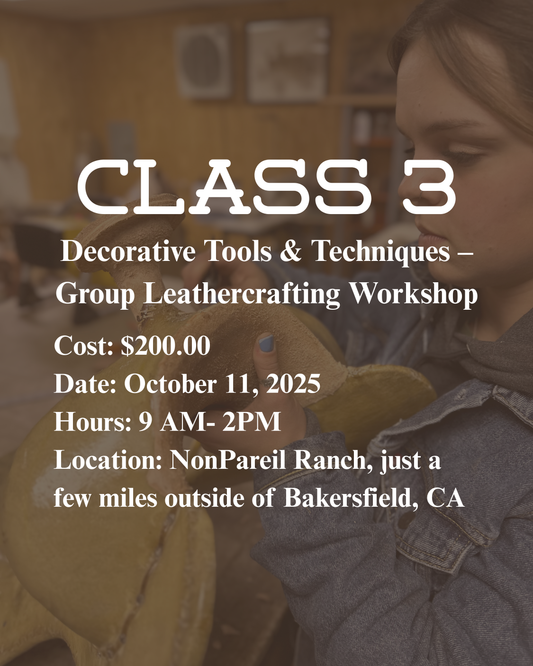 Leathercrafting Series – Class 3: Decorative Tools & Techniques – Group Leathercrafting Workshop