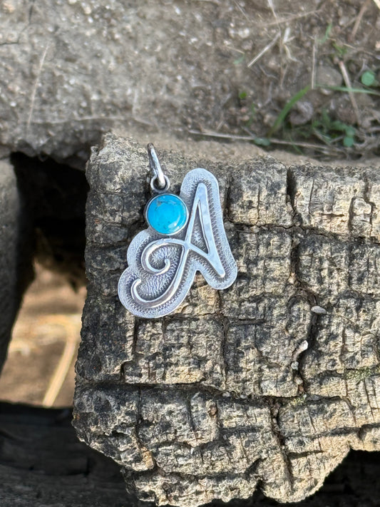 Silver Social: Turquoise & Silver Evenings at the Ranch ~Brand or Initial Pendant~