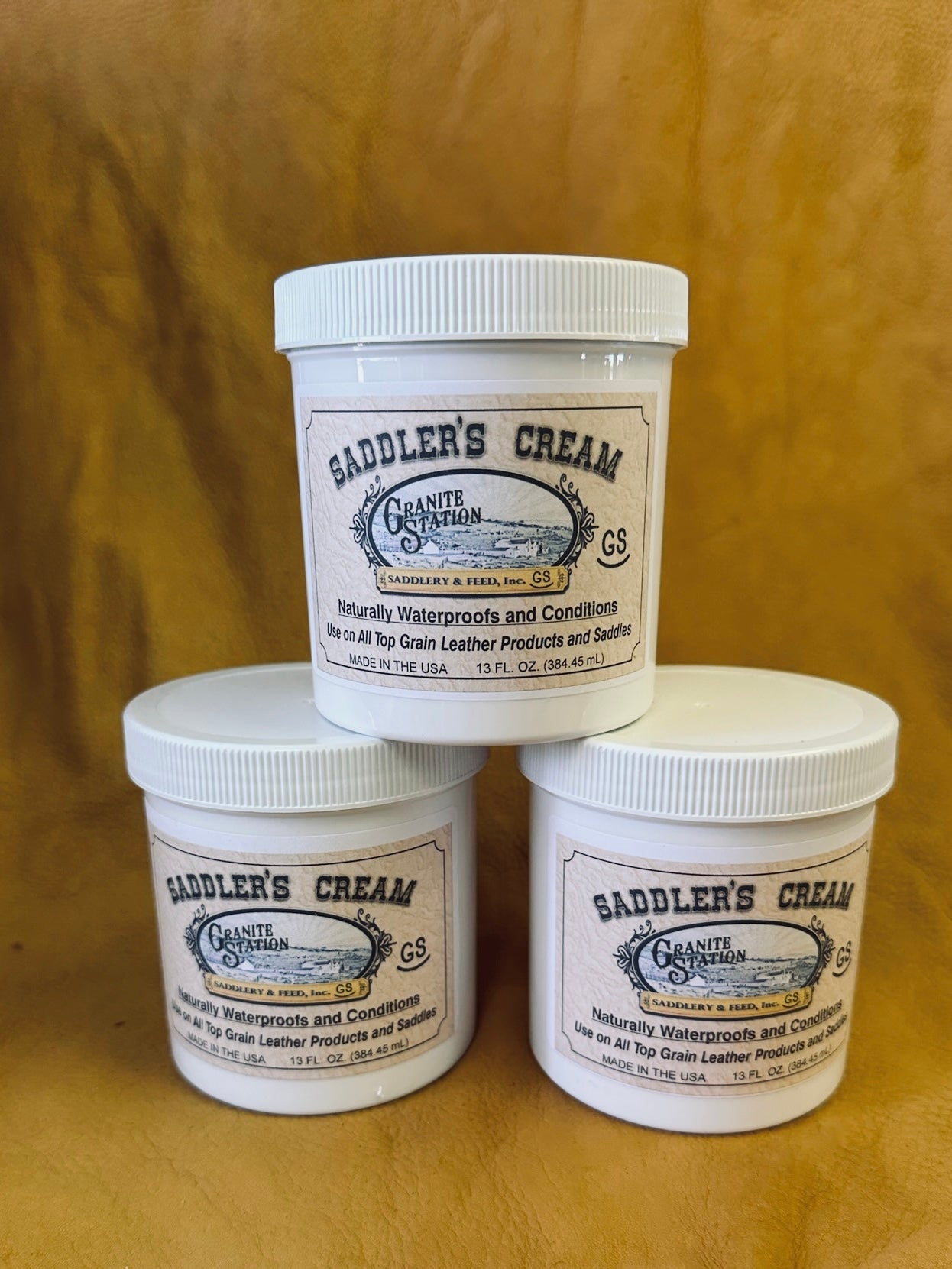 3 jars of Saddler's Cream